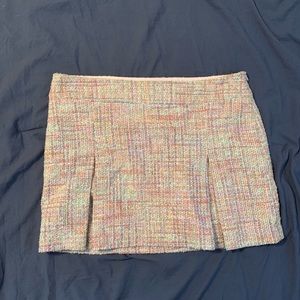 Express Tweed pastel colored mini skirt size 10
